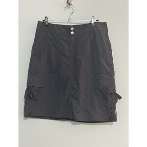 Lucy Women's M Gray Cargo Pocket Mini Activewear Skirt Medium Hiking